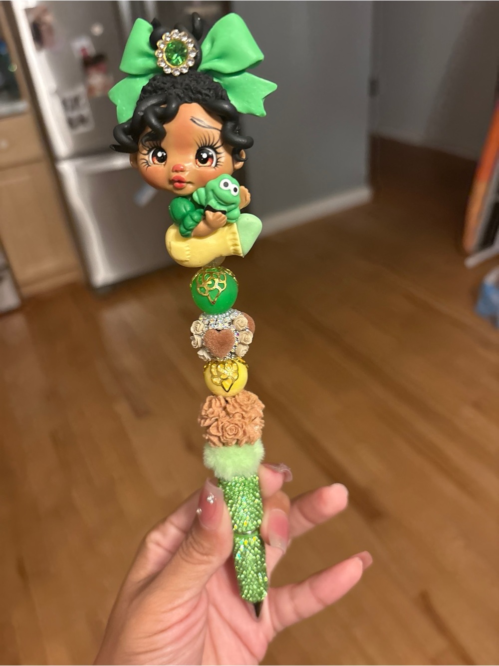 Custom Green Clay Doll pen